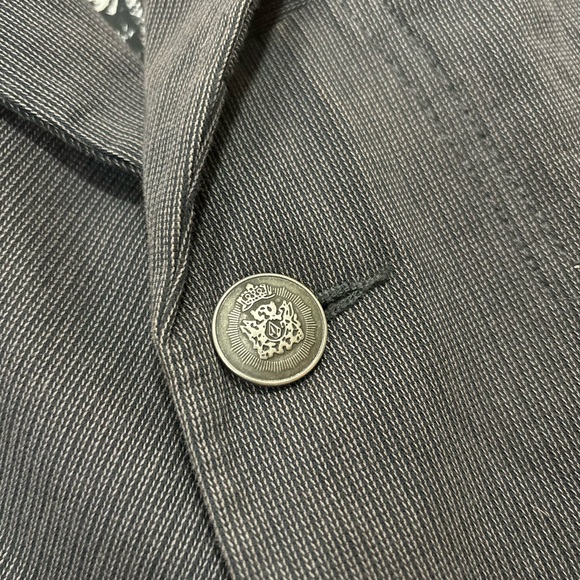 Vintage Volcom Y2K 2000s Scene Punk Pavd Rare Emo Goth Scene Gray Blazer Jacket - Picture 3 of 10